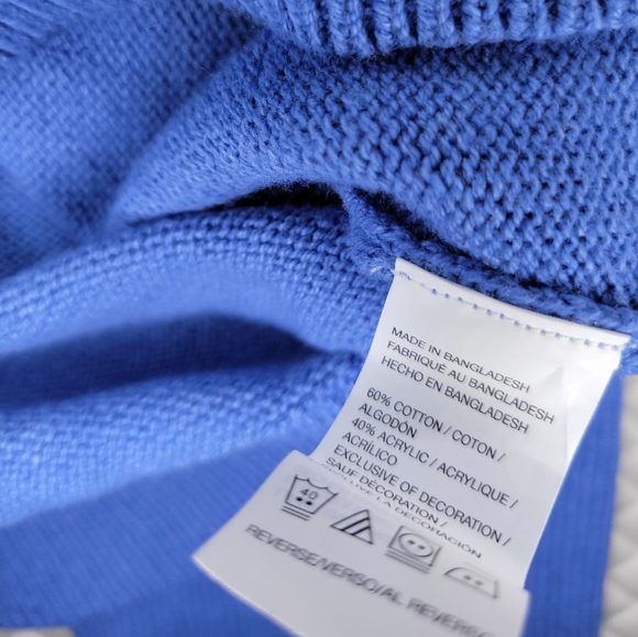 Izod Blue v neck sweater - Picture 4 of 4